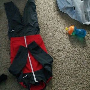 18 month nike red and grey jumpsuit